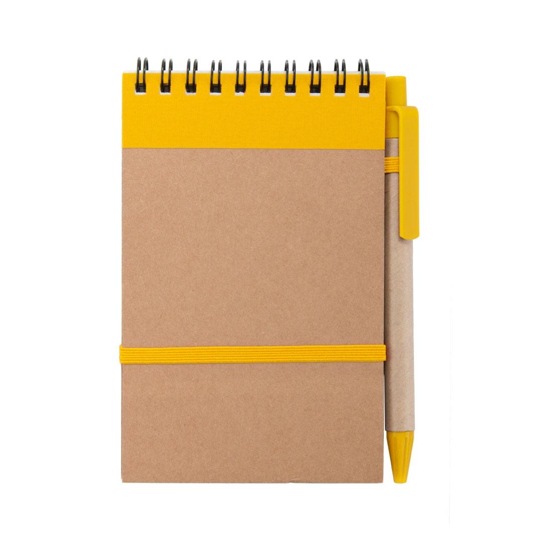 Caiet de notițe din hârtie ecologică Ecocard galben