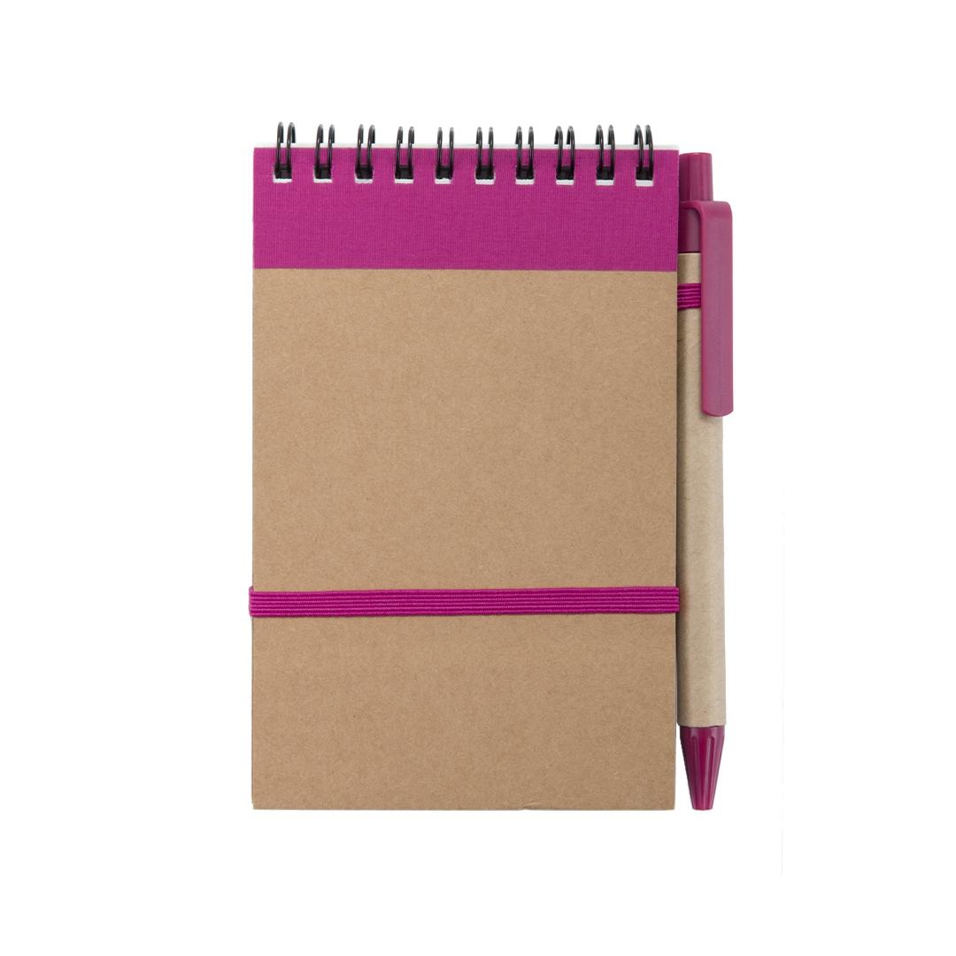Caiet de notițe din hârtie ecologică Ecocard fucsia