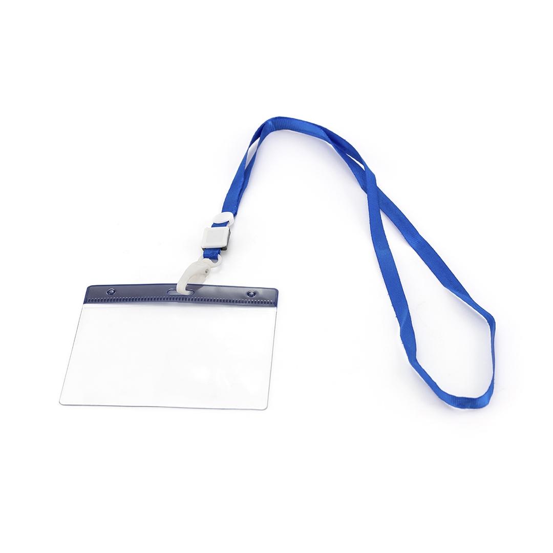 Lanyard cu suport pentru ecuson Maes albastru