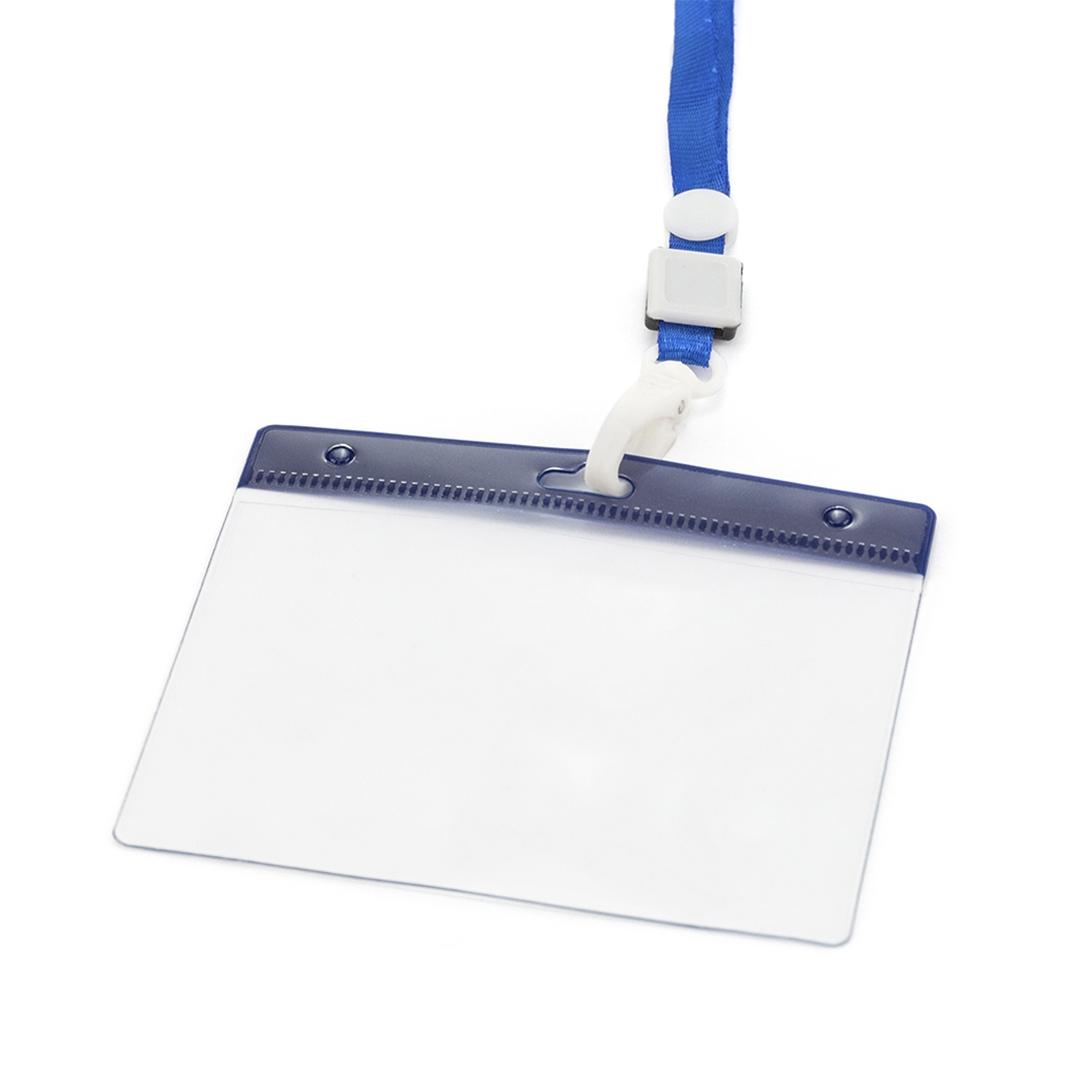 Lanyard cu suport pentru ecuson Maes albastru