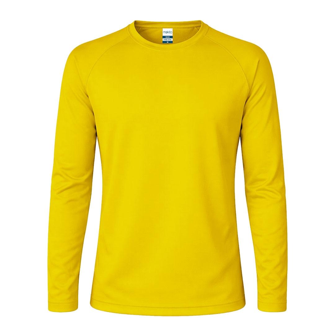 Tricou tehnic pentru adulți Maik galben S
