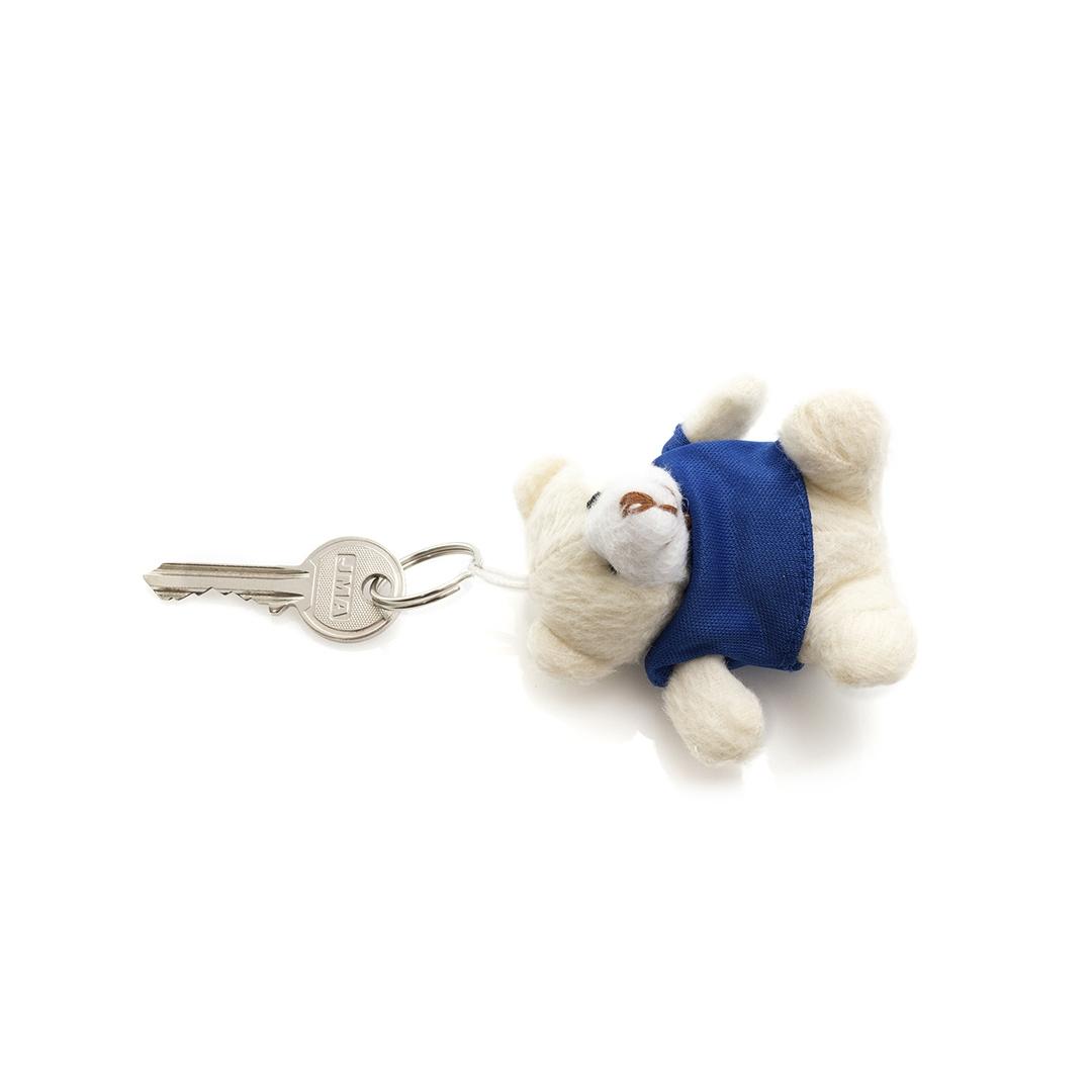 Breloc ursuleț de pluș Tedchain albastru
