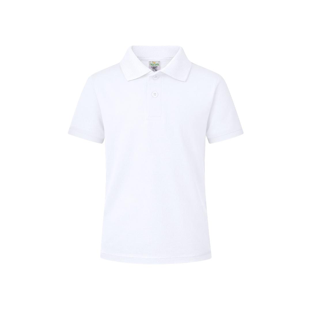Tricou polo alb pentru copii Keya