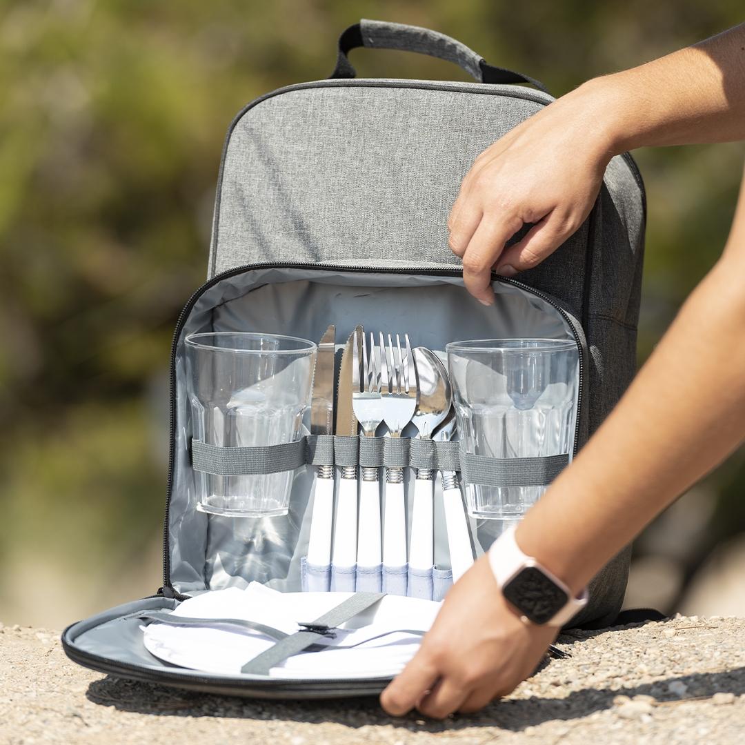 Rucsac termoizolant pentru picnic Kazor gri