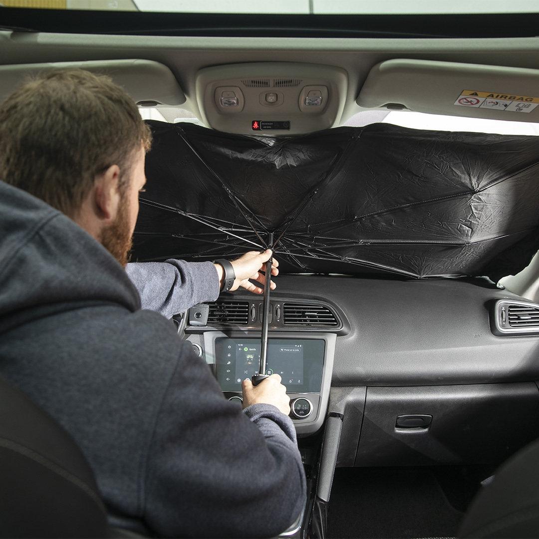 Parasolar auto Birdy negru