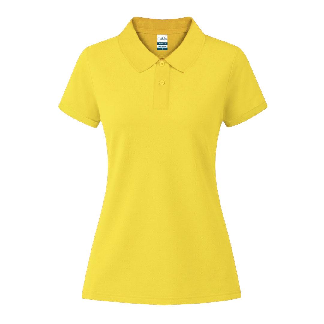 Tricou polo colorat pentru femei Koupan galben S