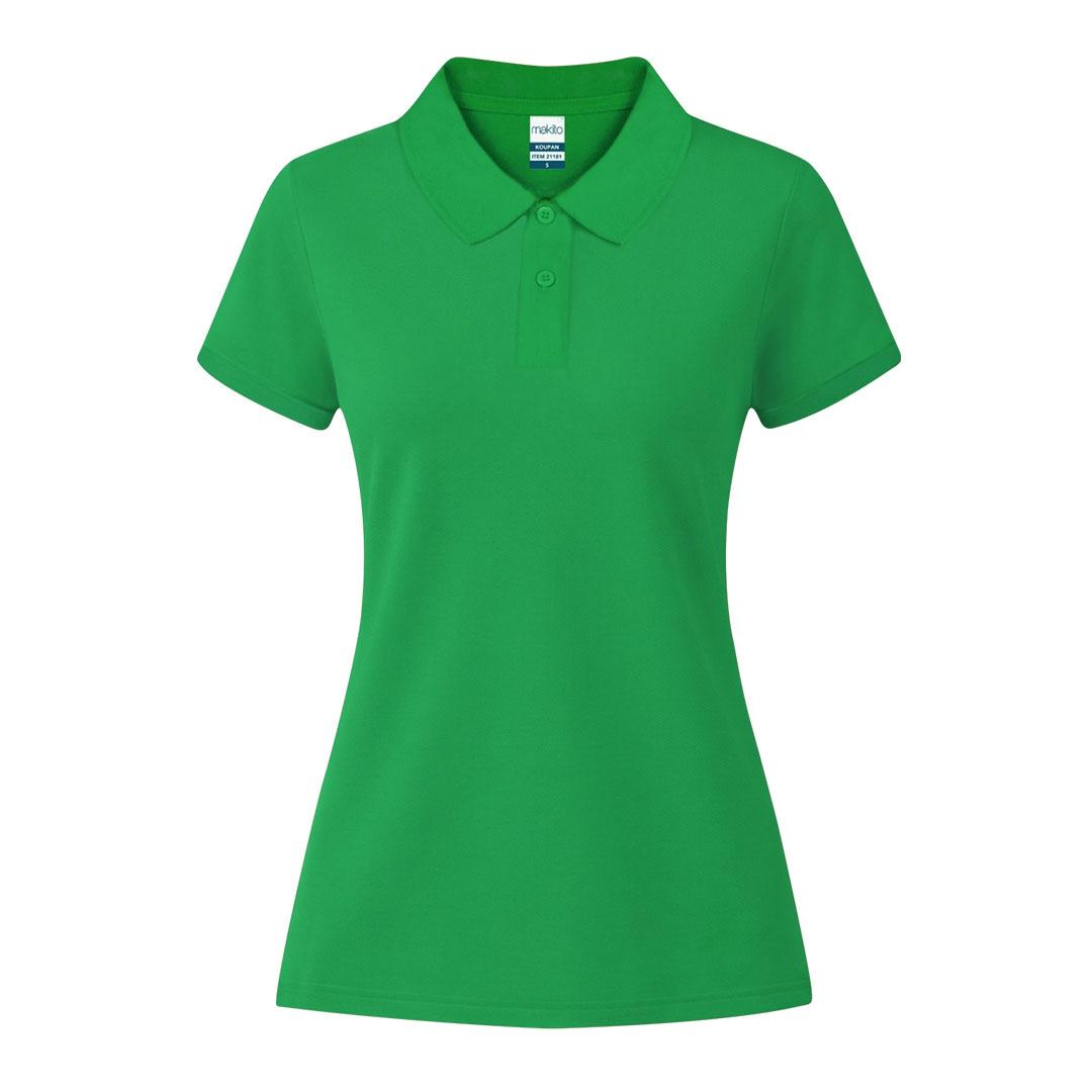 Tricou polo colorat pentru femei Koupan verde S