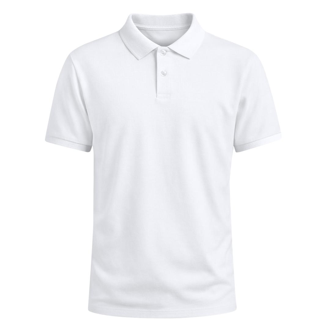 Tricou polo alb pentru adulți Koupan