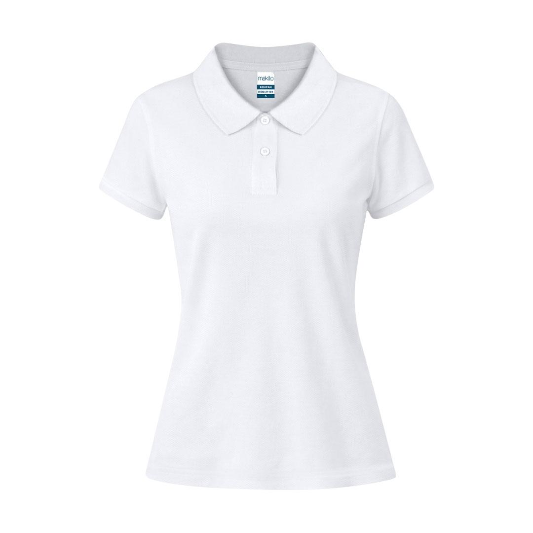 Tricou polo alb pentru femei Koupan