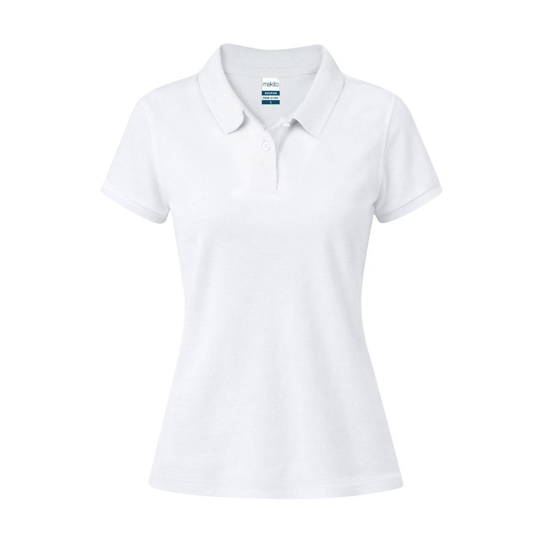 Tricou polo alb pentru femei Koupan alb M