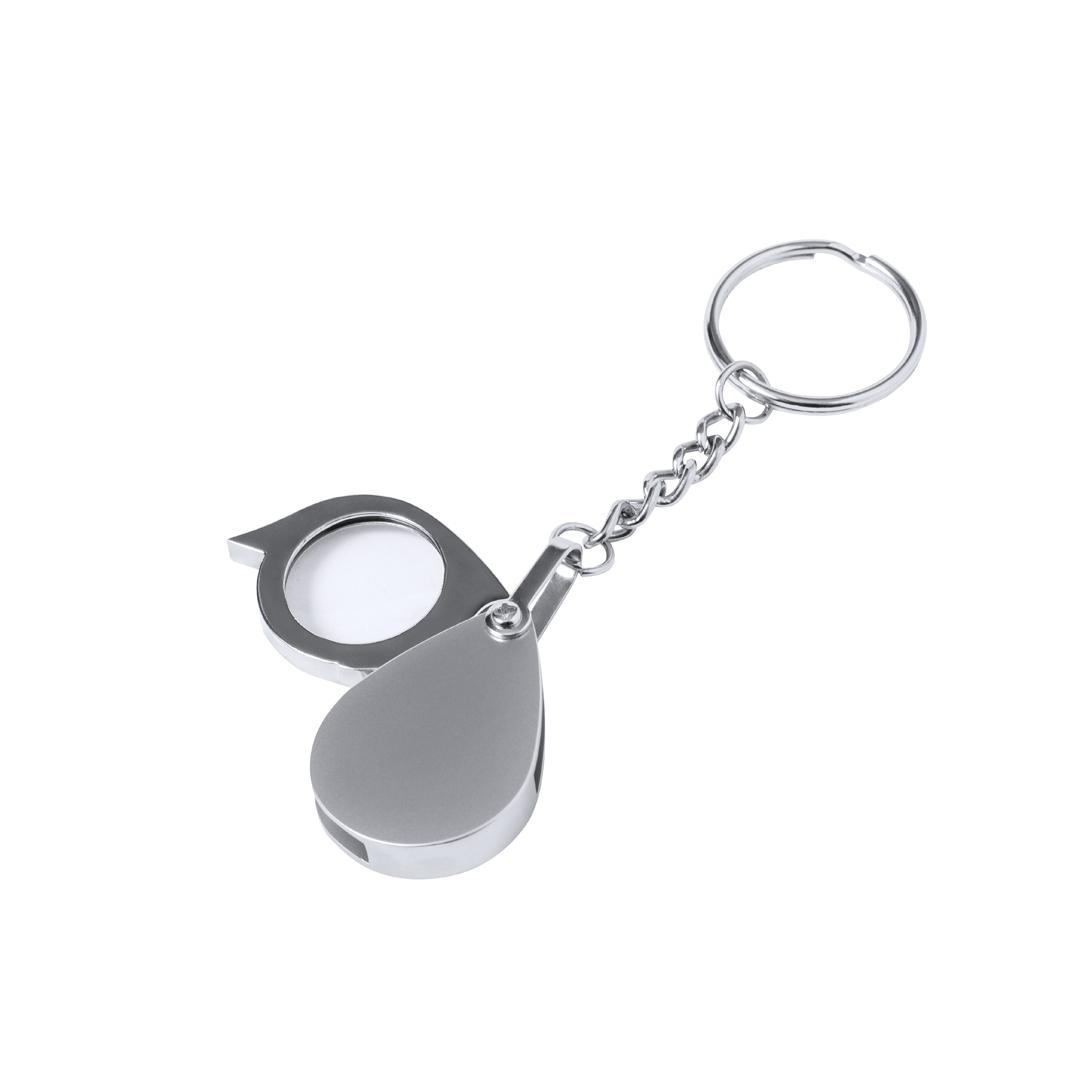 Breloc cu lupă Kitins 8X argintiu