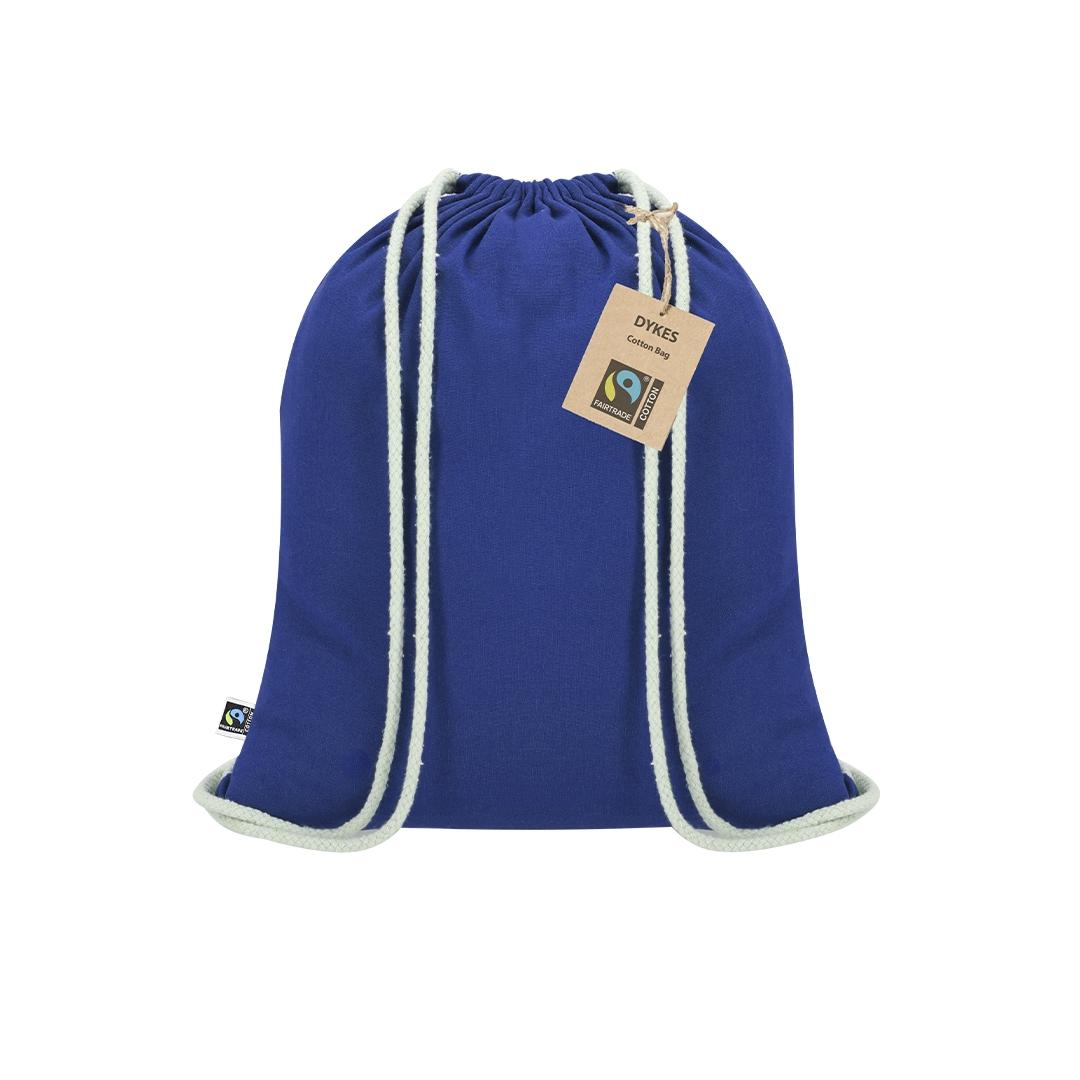 Sac cu șnur Dykes Fairtrade albastru