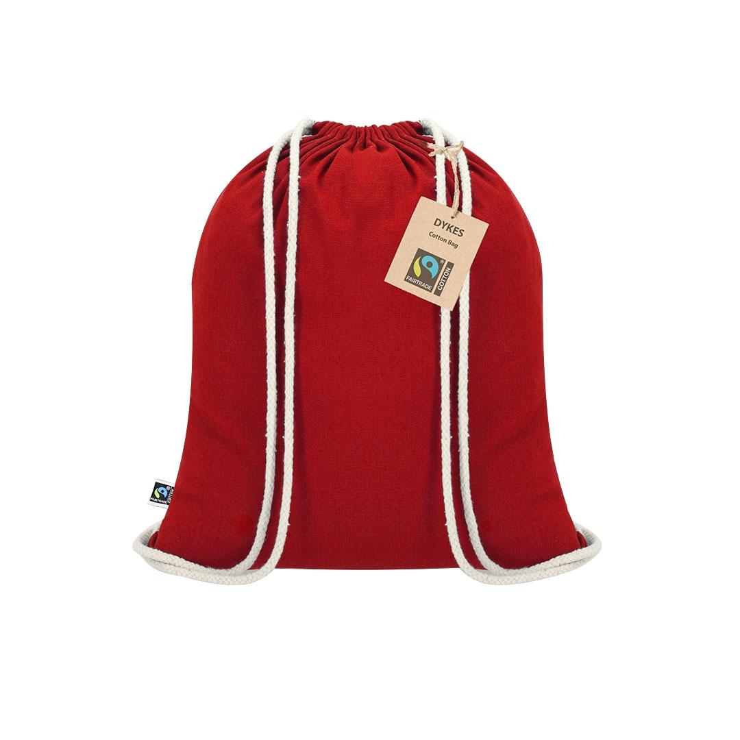Sac cu șnur Dykes Fairtrade roșu