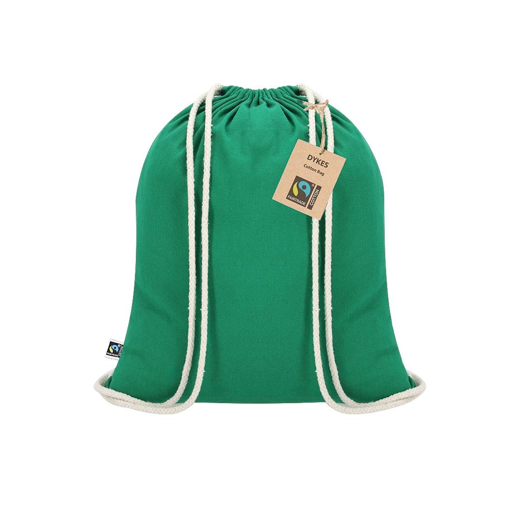Sac cu șnur Dykes Fairtrade verde