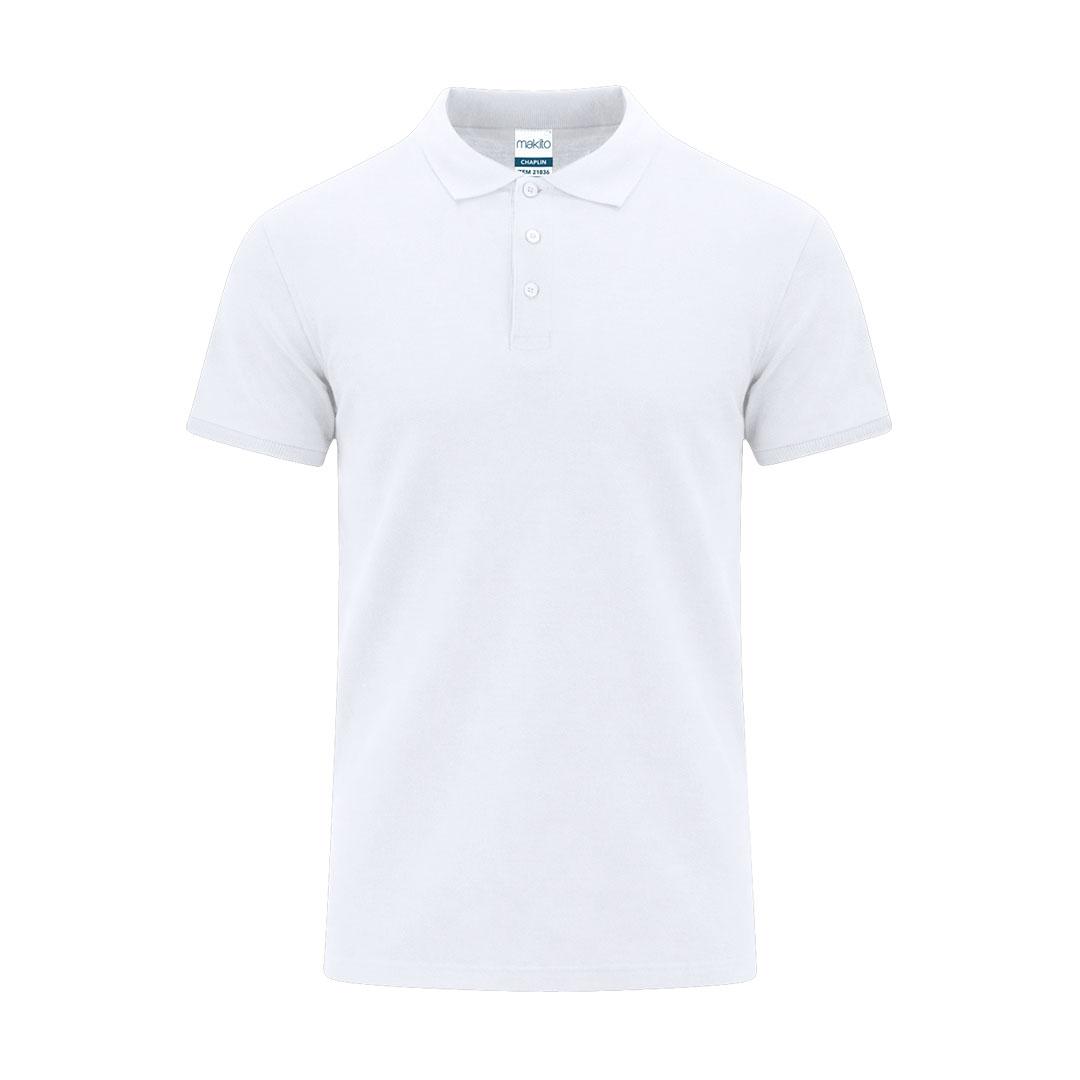 Tricou polo alb pentru adulți Chaplin