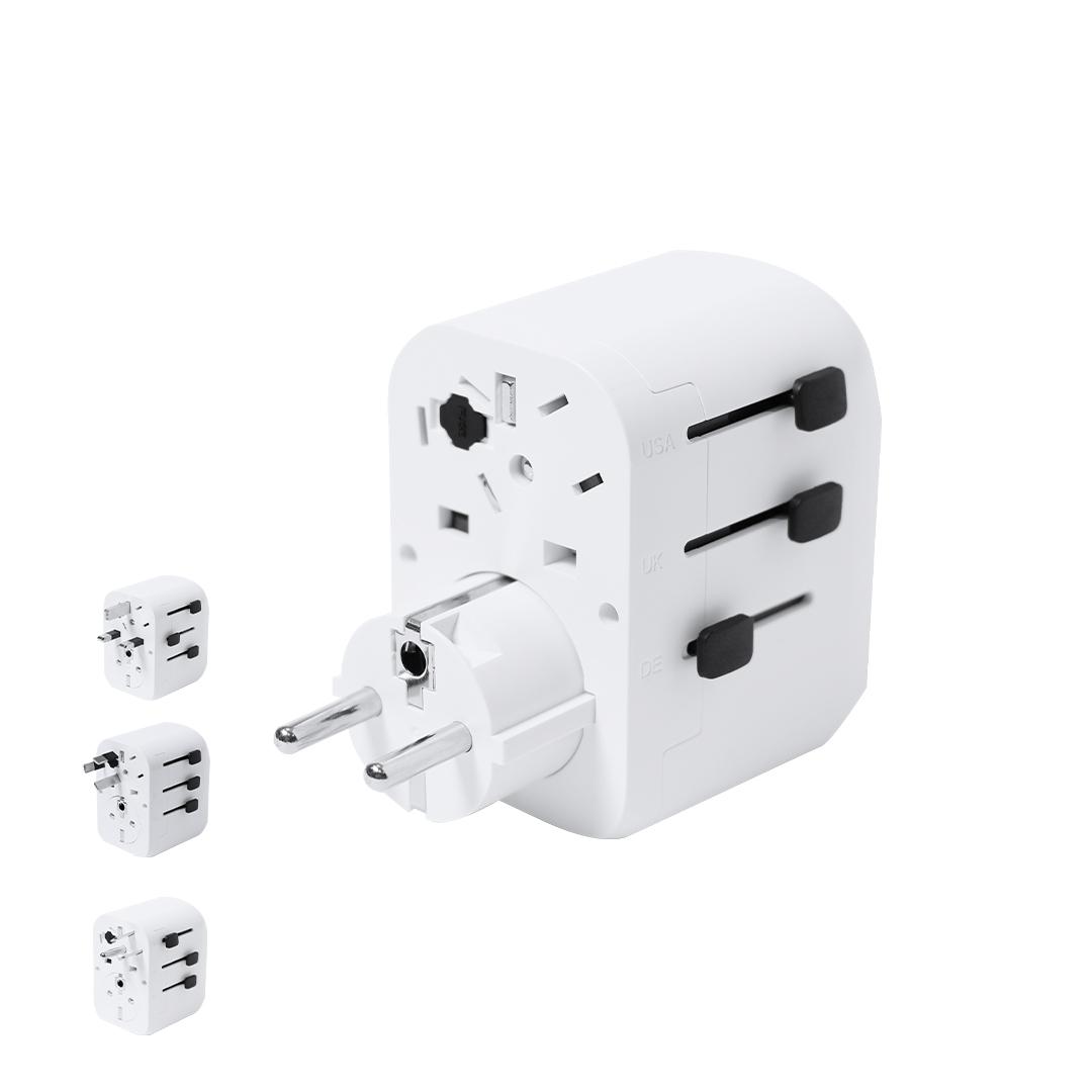 Adaptor pentru priză Wando alb