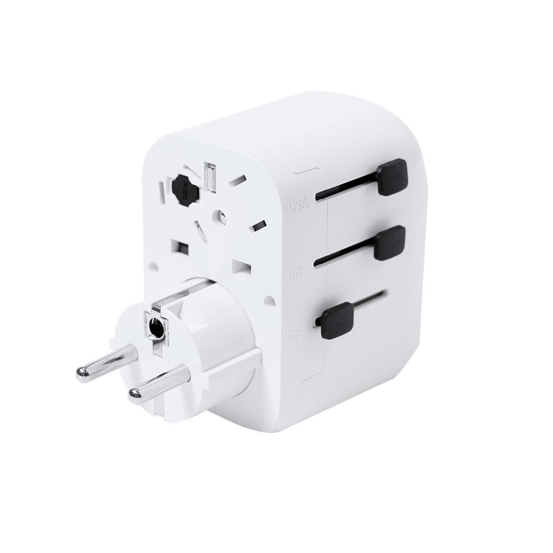 Adaptor pentru priză Wando alb