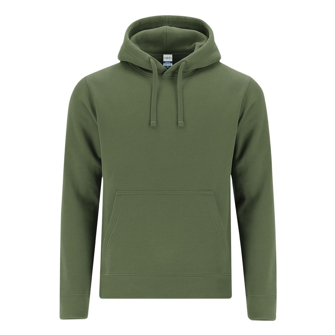Hanorac fără glugă pentru adulți Draco verde sticlă XL