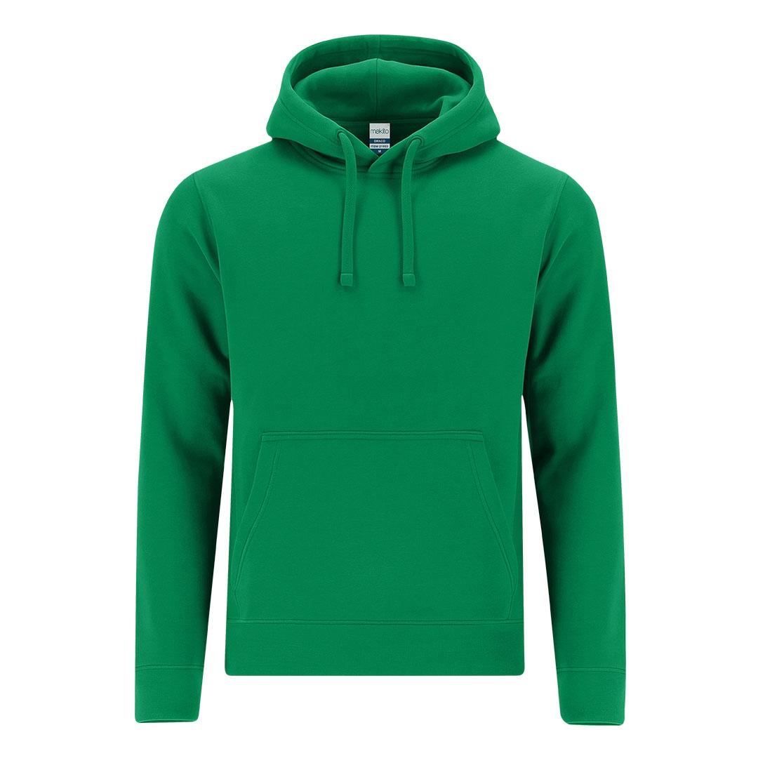 Hanorac fără glugă pentru adulți Draco verde XL