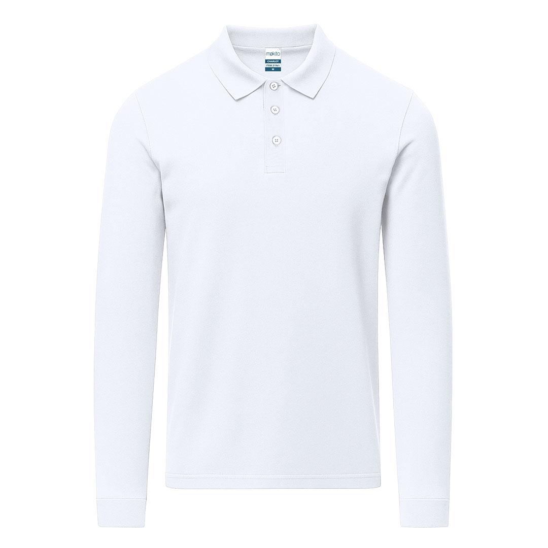 Tricou polo alb pentru adulți Charlot alb 3XL