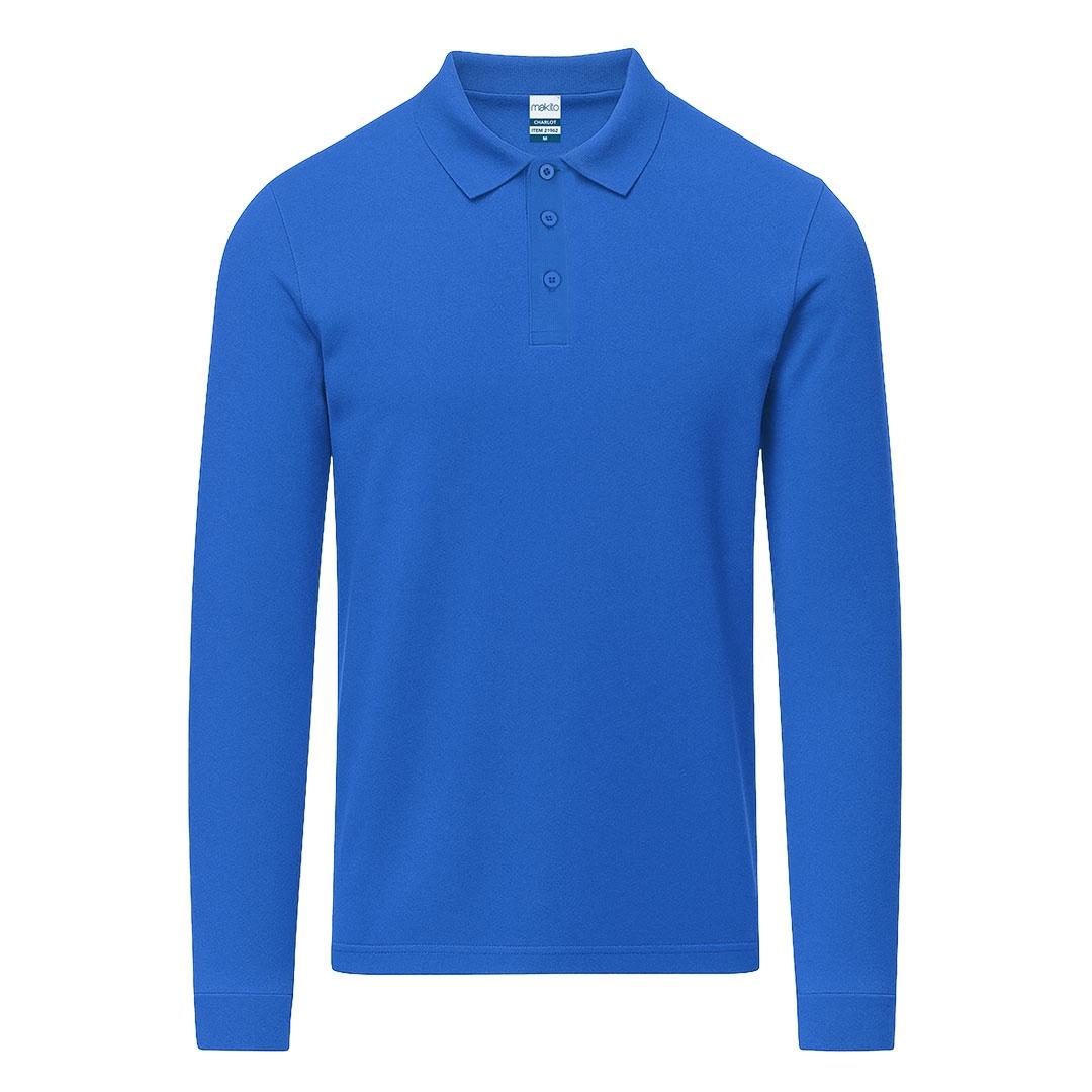 Tricou polo colorat pentru adulți Charlot albastru XL