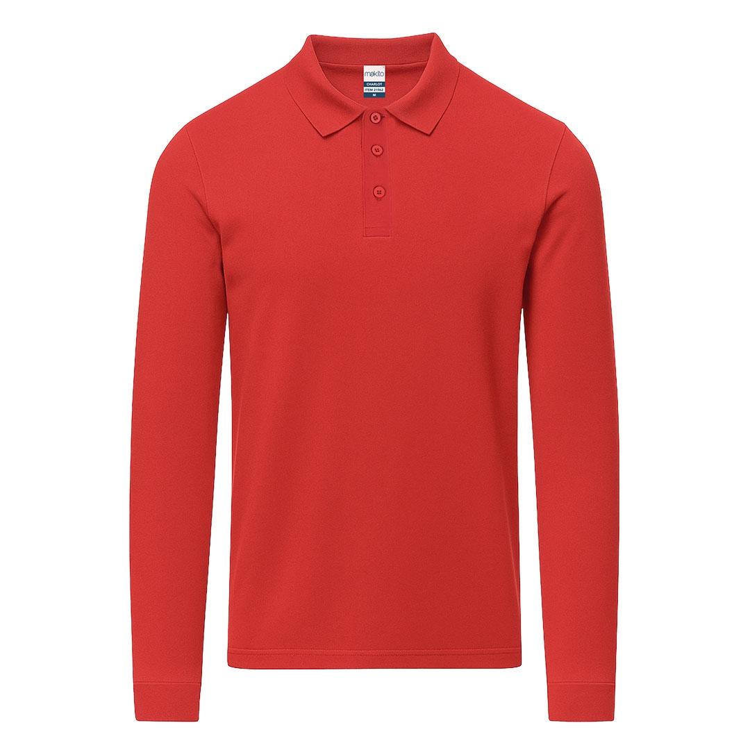 Tricou polo colorat pentru adulți Charlot roșu XL
