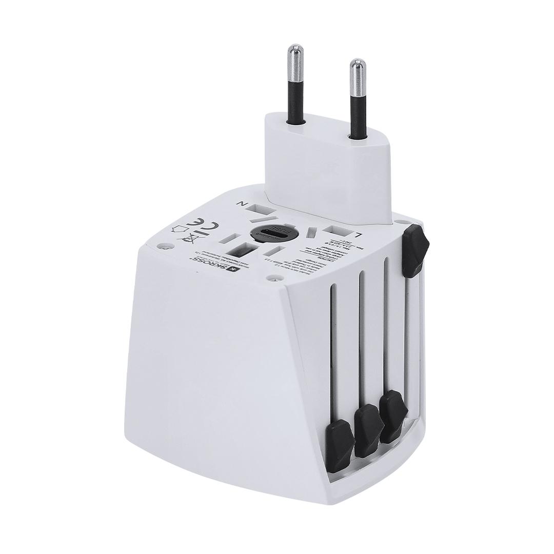 Adaptor universal de călătorie Skross MUV MICRO alb