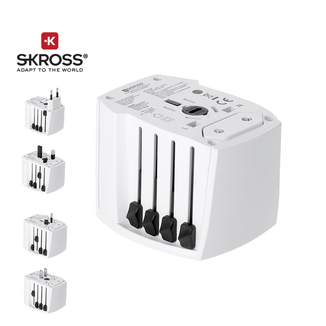 Adaptor universal de călătorie Skross MUV USB 30W PD alb