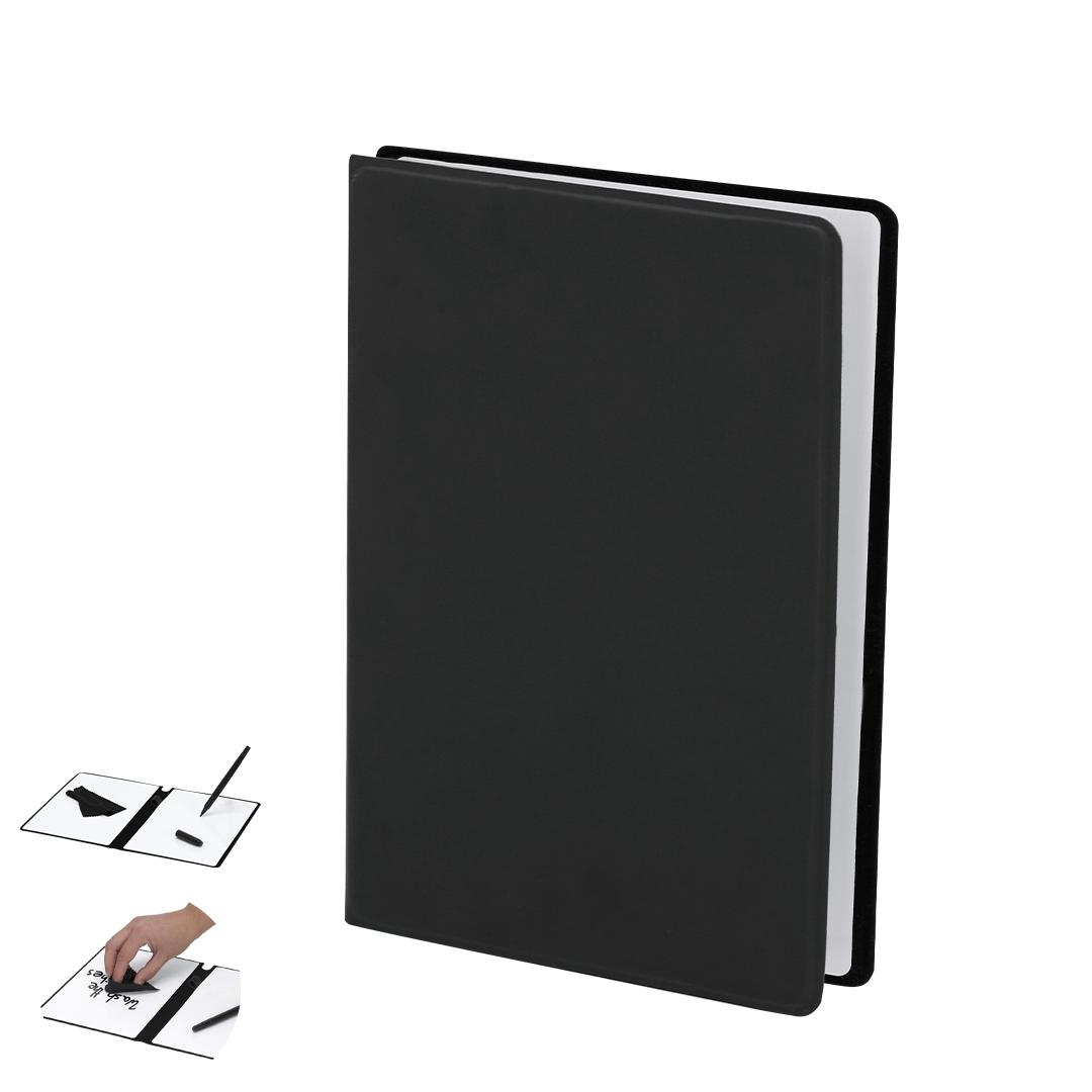 Agendă cu tablă albă Whiteboard Komar negru