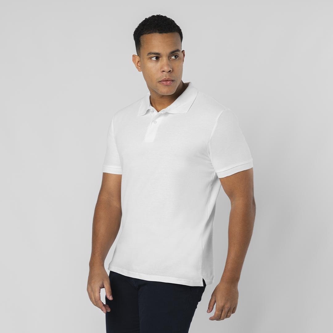 Tricou polo adulți Charles alb alb 3XL