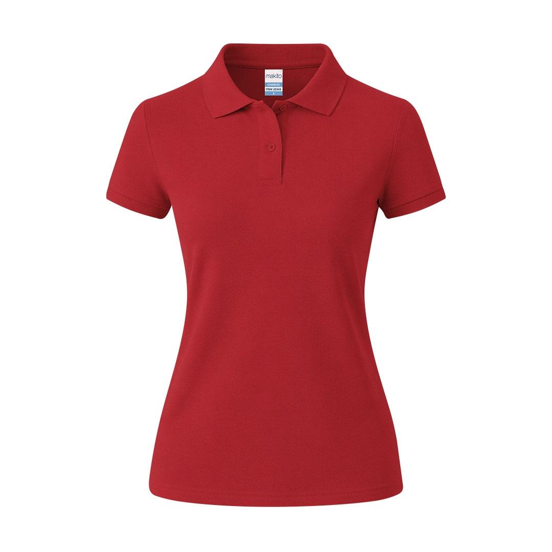 Tricou polo femei Charles color roșu S