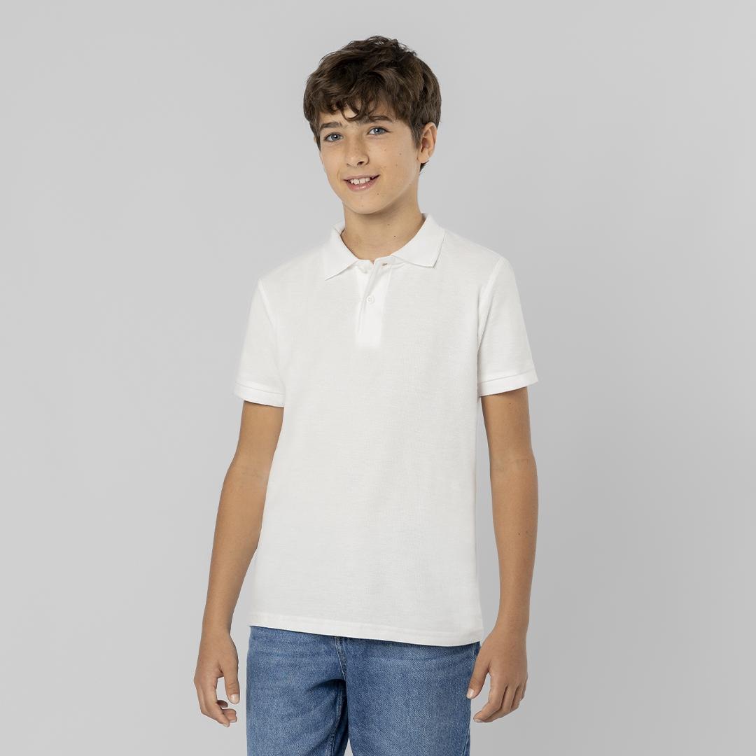 Tricou polo copii Charles alb alb 9 - 10 ani