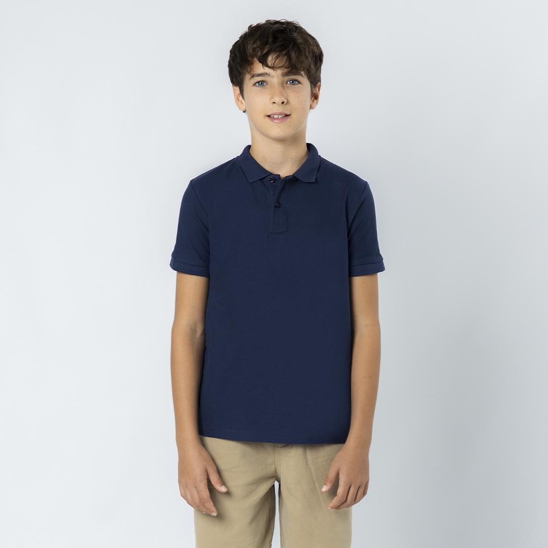 Tricou polo copii Charles color albastru marină 7 - 8 ani