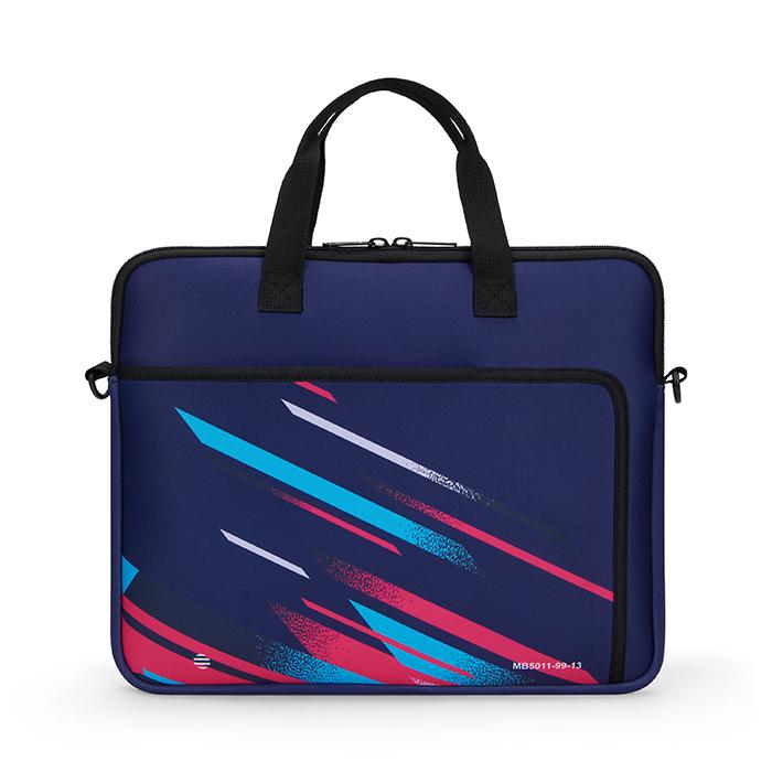 Manșon pentru laptop din neopren sublimat cu fermoar și buzunar în spate. ″13: 33x26cm