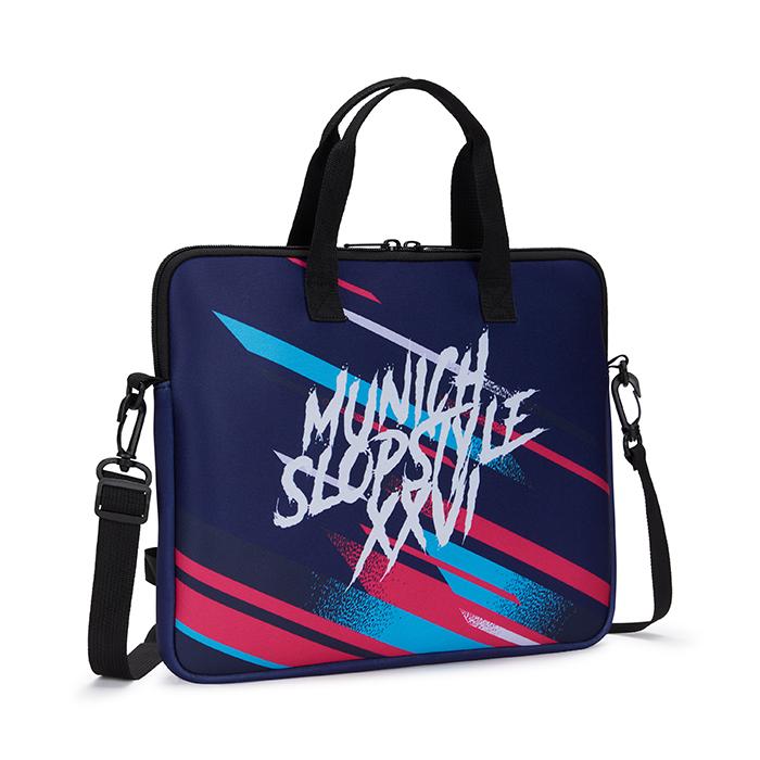 Manșon pentru laptop din neopren sublimat cu fermoar și buzunar în spate. ″13: 33x26cm