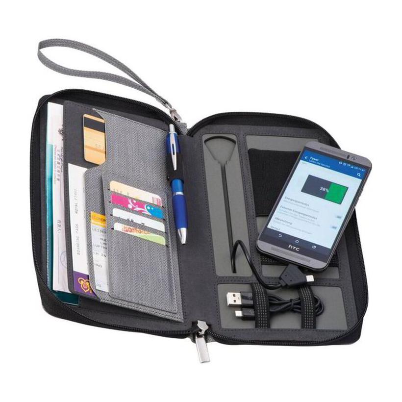 Mapă cu powebank Almeria Gri