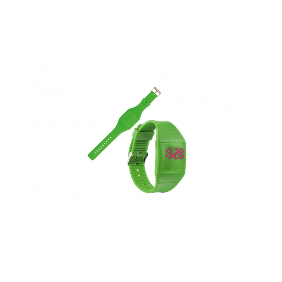 Ceas de mână din silicon Nizza verde