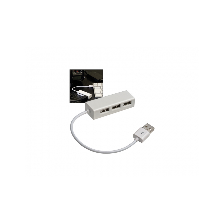 Hub USB Rotterdam alb