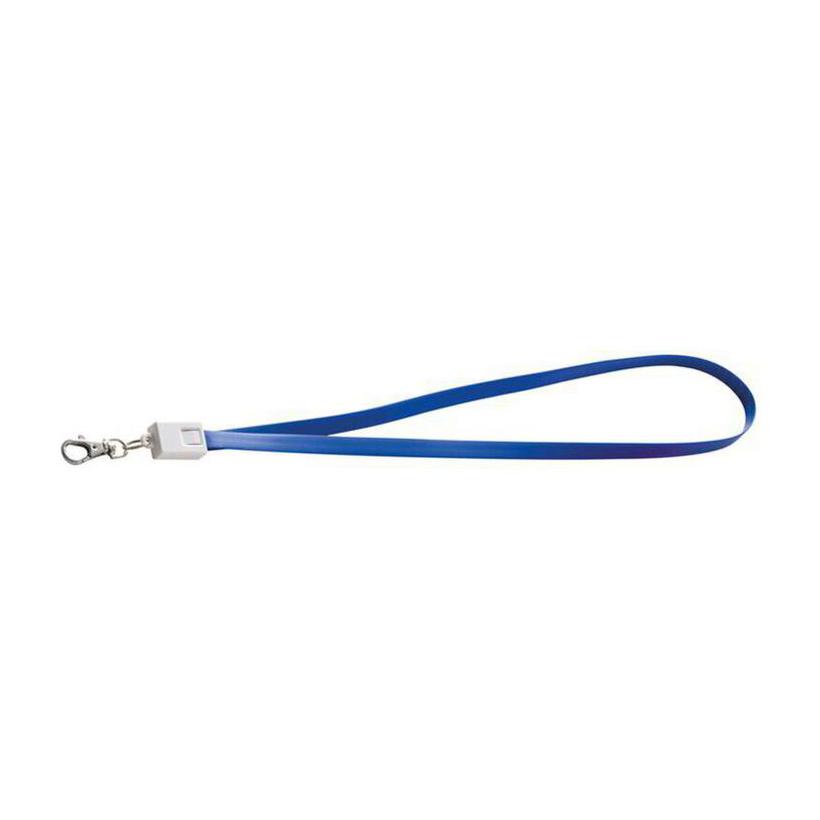 Lanyard cu cablu de date Reno Albastru