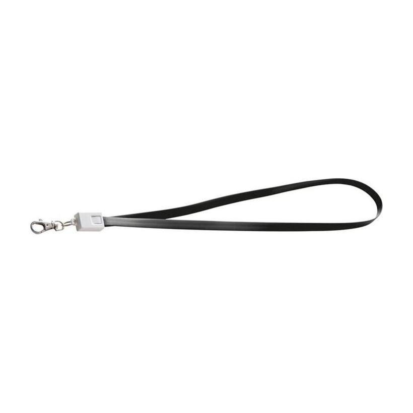 Lanyard cu cablu de date Reno Negru