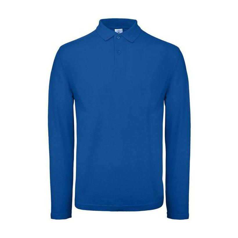 Tricou Polo cu mânecă lungă ID.001 Albastru 4XL