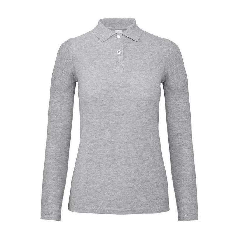 Tricou Polo mânecă lungă pentru femei ID.001 Gri