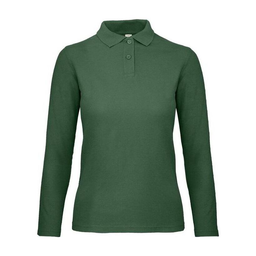 Tricou Polo mânecă lungă pentru femei ID.001 Verde M