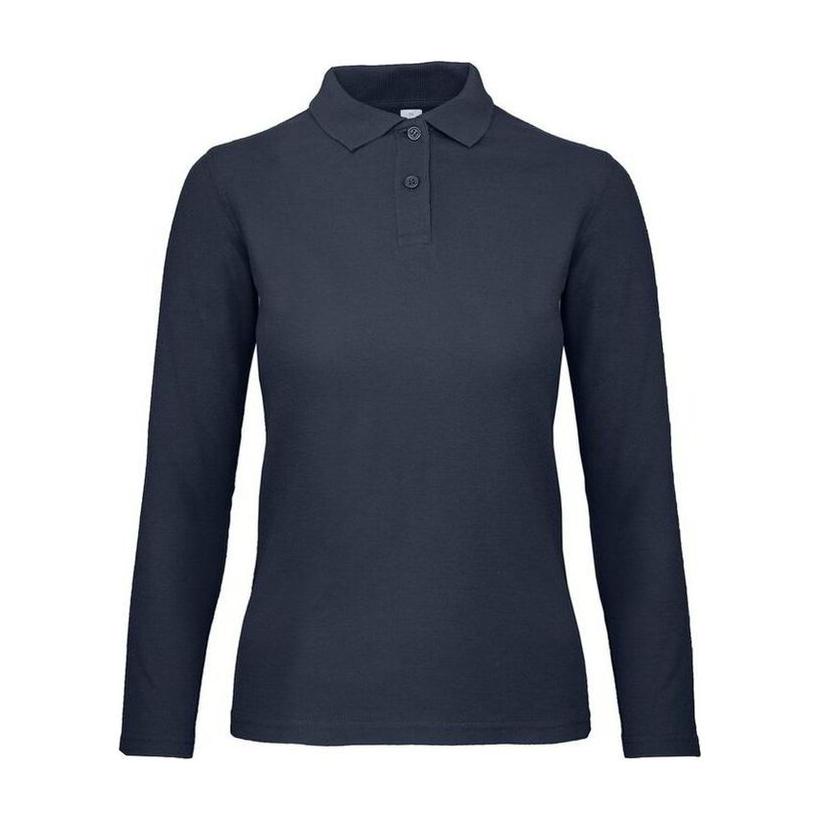 Tricou Polo mânecă lungă pentru femei ID.001 Orion Navy Blue