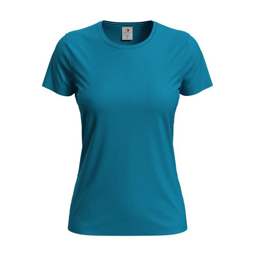 Tricou cu mânecă scurtă pentru damă Classic-T ST2600 Ocean Blue