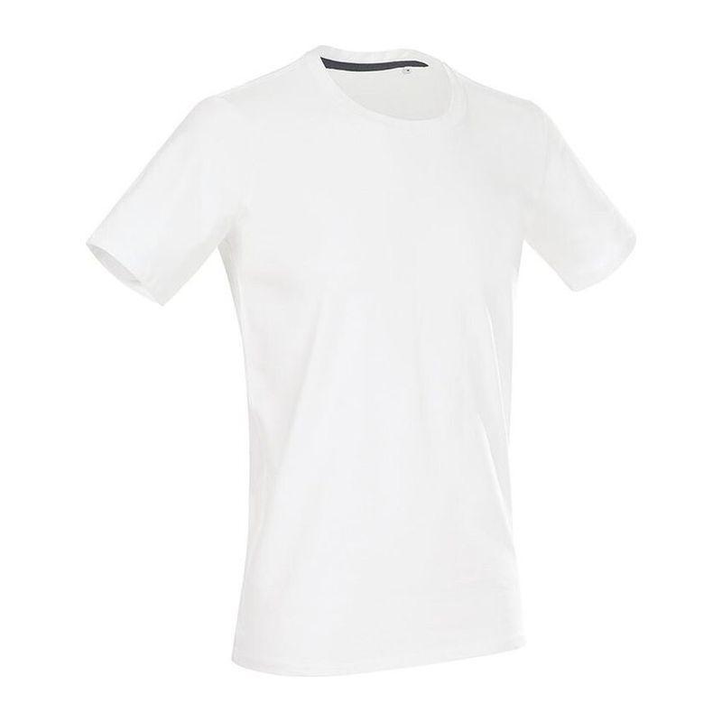 Tricou mânecă scurtă cu guler rotund Clive  alb XXL