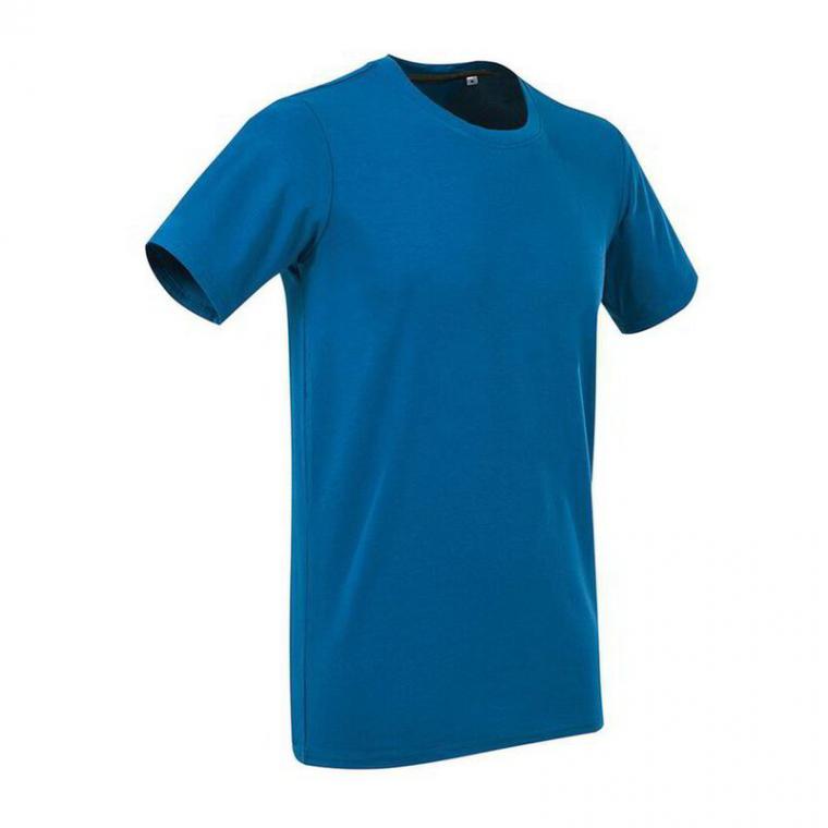 Tricou mânecă scurtă cu guler rotund Clive  Albastru XL