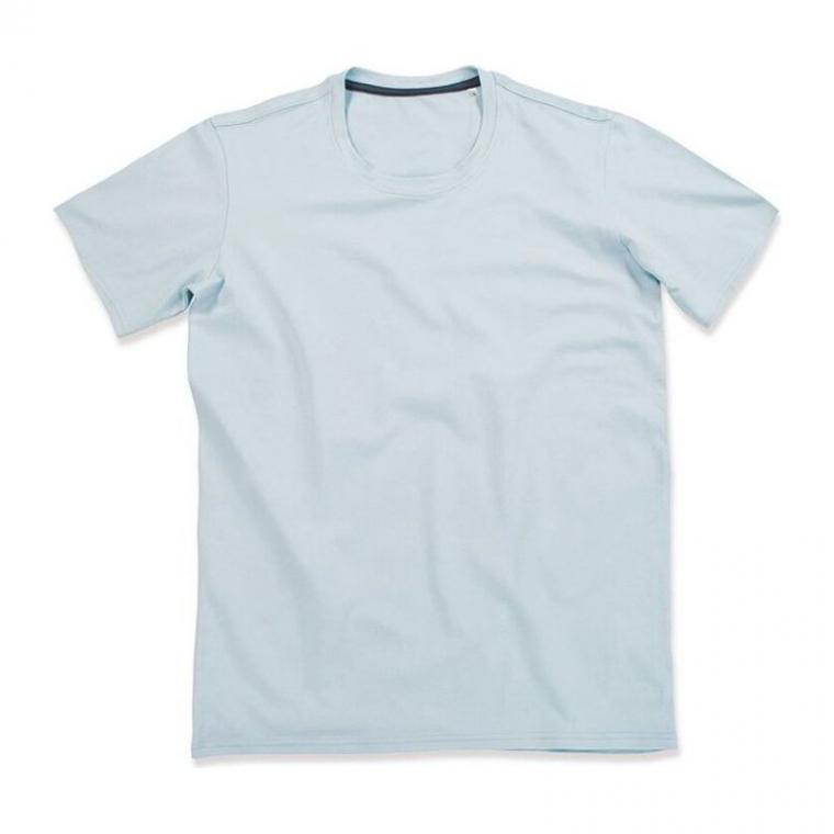 Tricou mânecă scurtă cu guler rotund Clive  Albastru XL
