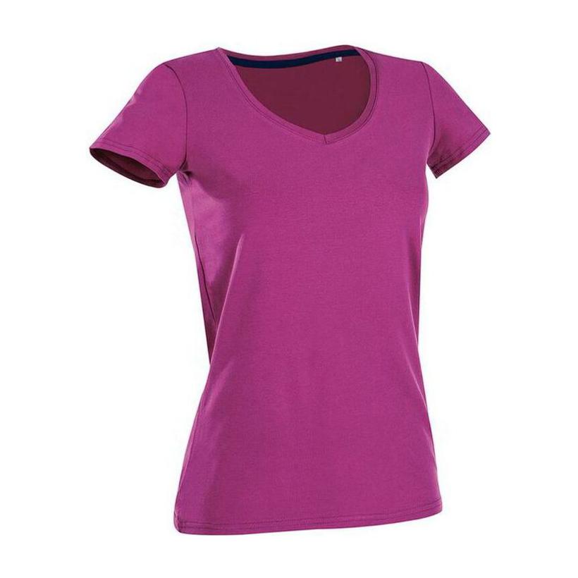 Tricou cu mânecă scurtă pentru femei CLAIRE (V-NECK) Roz L