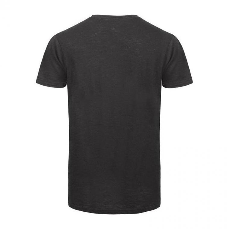 Tricou cu mânecă scurtă pentru bărbați Inspire Slub TM046 Negru